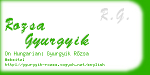 rozsa gyurgyik business card